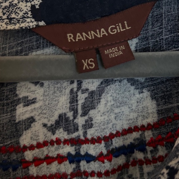 Ranna Gill x Anthropologie Embroidered Tunic Popover Dress Swim Cover-up - Picture 4 of 6